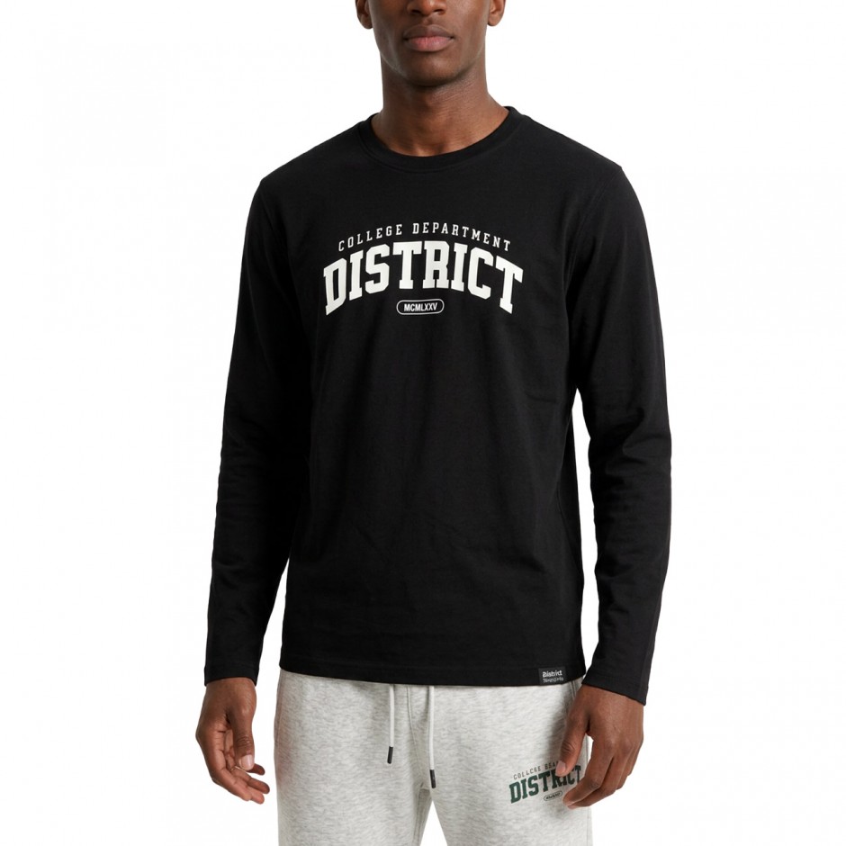 Men's Long Sleeve Top District75 Black 