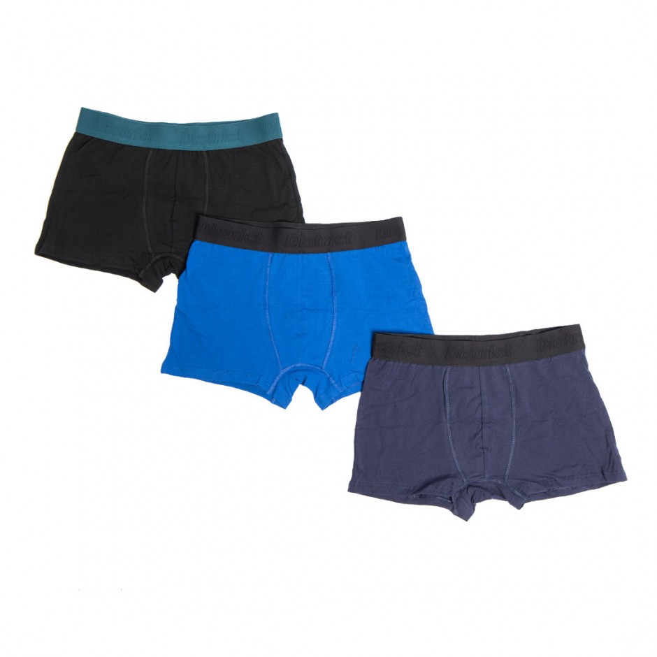 Ανδρικά Εσώρουχα Μποξεράκια District75 Everyday Cotton Stretch 3 Pack Πολύχρωμα 