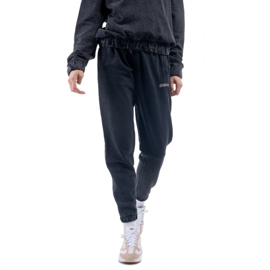 Γυναικείο Παντελόνι Φόρμα District75 Μαύρο 223WPA-872-071 