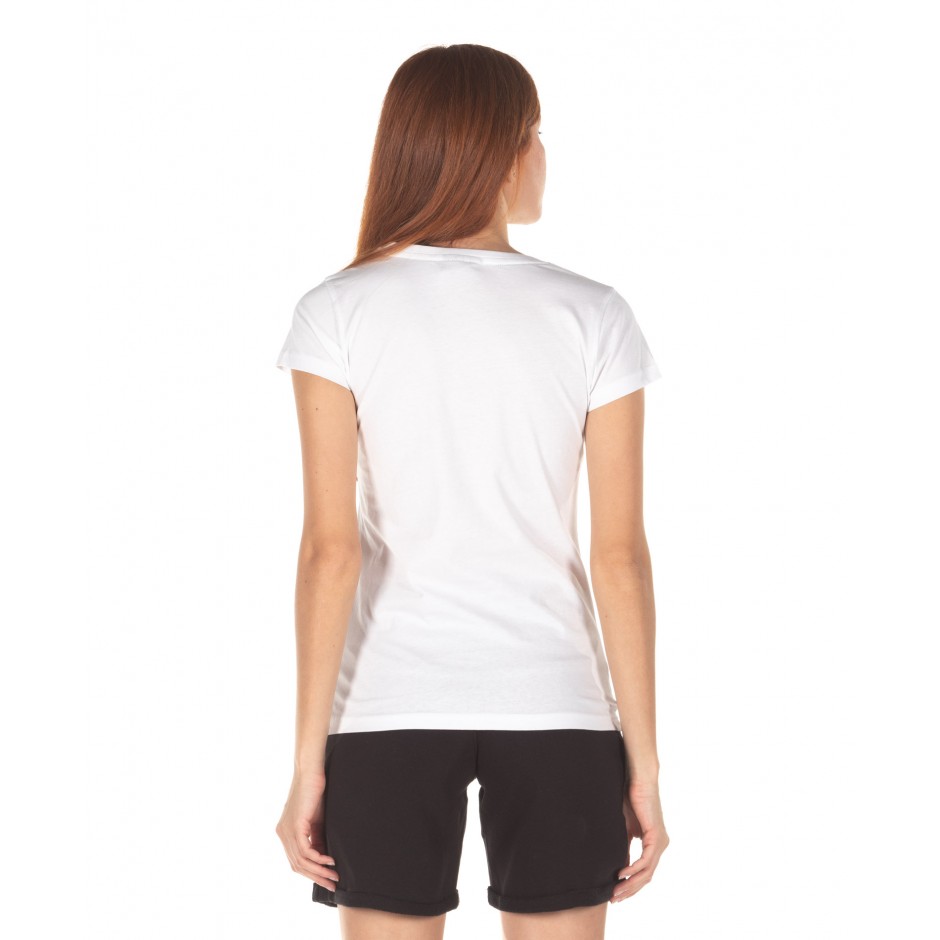 Γυναικεία Κοντομάνικη Μπλούζα DISTRICT75 Λευκό 