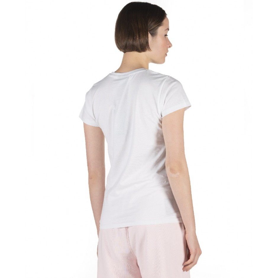 Γυναικεία Κοντομάνικη Μπλούζα DISTRICT75 Λευκό 