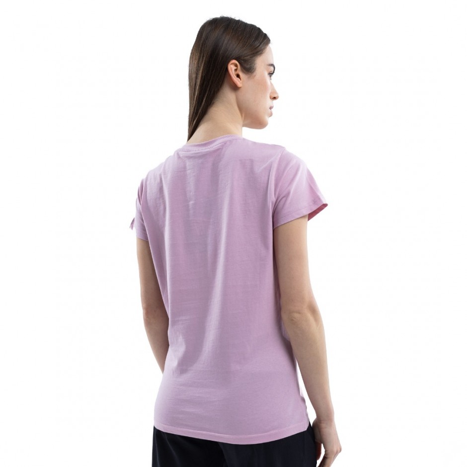 Γυναικεία Κοντομάνικη Μπλούζα District75 Λιλά