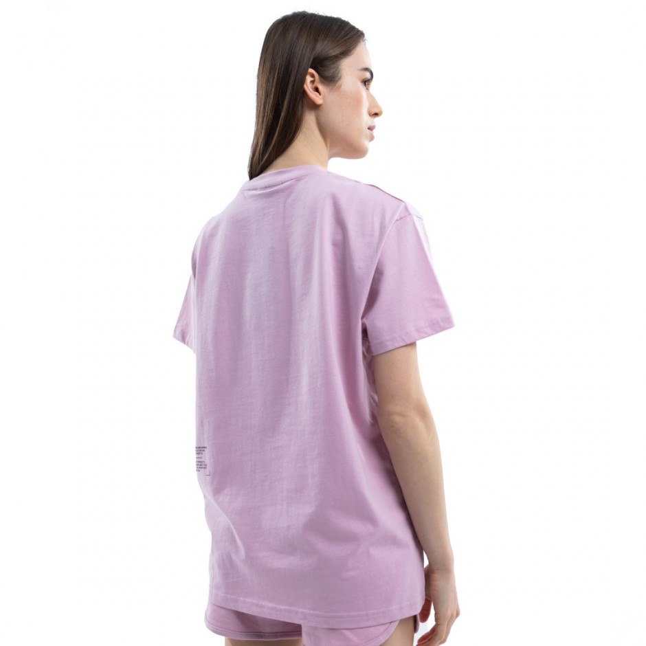 Γυναικεία Κοντομάνικη Μπλούζα District75 Λιλά