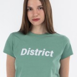 Γυναικεία Κοντομάνικη Μπλούζα District75 Πράσινη  Εικόνα 1