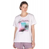 Γυναικεία Κοντομάνικη Μπλούζα DISTRICT75 Λευκό Εικόνα 