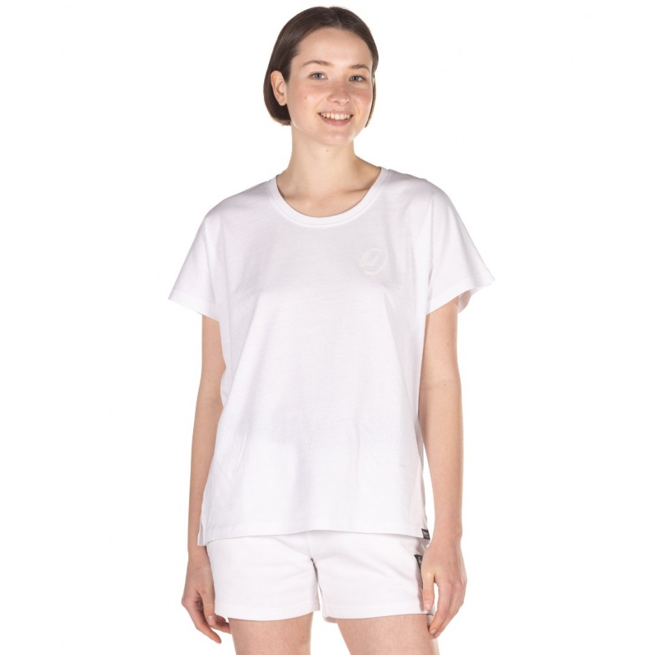 Γυναικεία Κοντομάνικη Μπλούζα DISTRICT75 Λευκό
