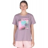 Γυναικεία Κοντομάνικη Μπλούζα DISTRICT75 Λιλά  Εικόνα 