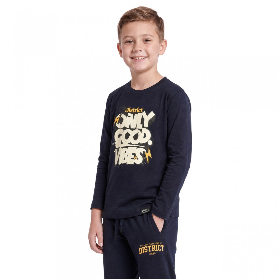 Kids' Long Sleeve Top District75 Blue 