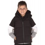 Παιδικό Αμάνικο Μπουφάν DISTRICT75 Μαύρο Εικόνα 