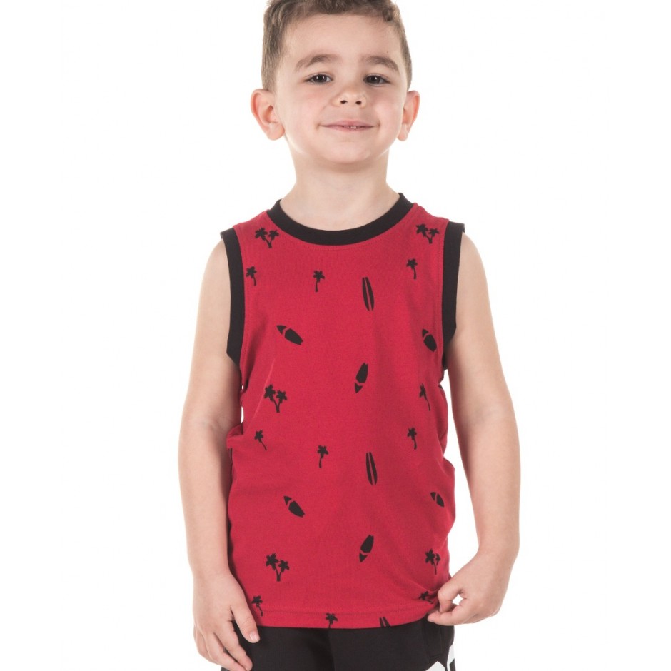 Παιδική Αμάνικη Μπλούζα DISTRICT75 Κόκκινο