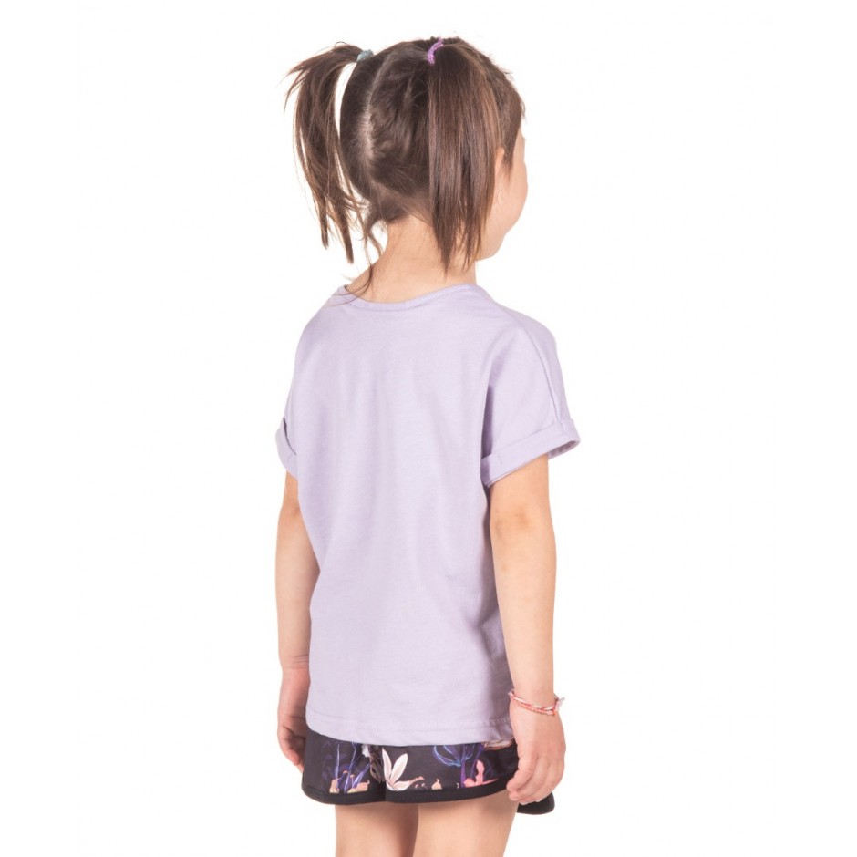 Παιδική Κοντομάνικη Μπλούζα DISTRICT75 Λιλά