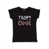 DISTRICT75 GIRLS' TEE 120KGSS-746 Black Image 