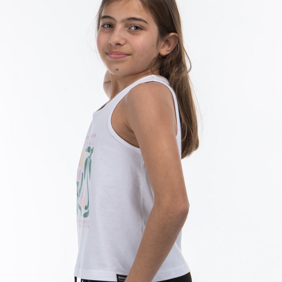 Kids' Tank Top District75 White  