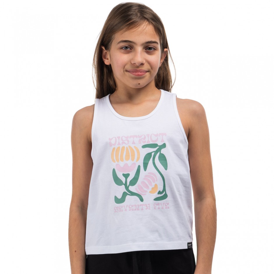 Kids' Tank Top District75 White  
